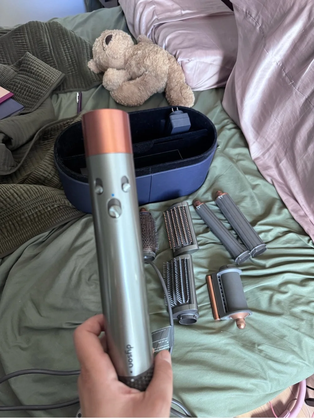 Dyson Black and Copper Airwrap Complete Wand with Styling Attachments